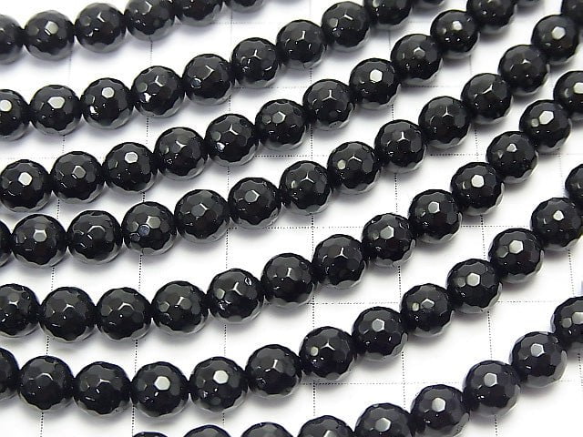 1strand $5.79! Onyx  128Faceted Round 6mm 1strand beads (aprx.15inch/37cm)