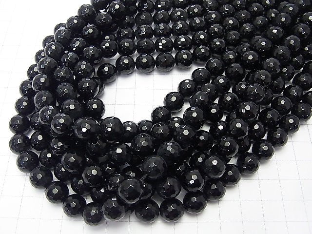 1strand $7.79! Onyx  128Faceted Round 10mm 1strand beads (aprx.15inch/38cm)