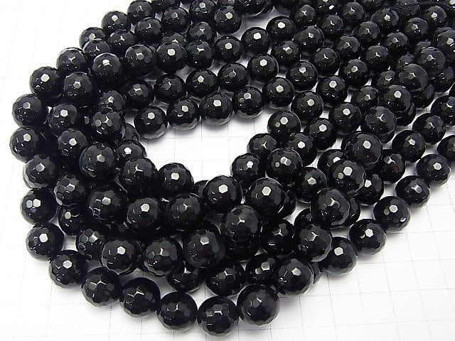 1strand $9.79! Onyx  128Faceted Round 12mm 1strand beads (aprx.15inch/38cm)