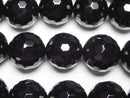 [Video] Onyx  128Faceted Round 14mm  half or 1 strand beads (aprx.14inch/35cm)