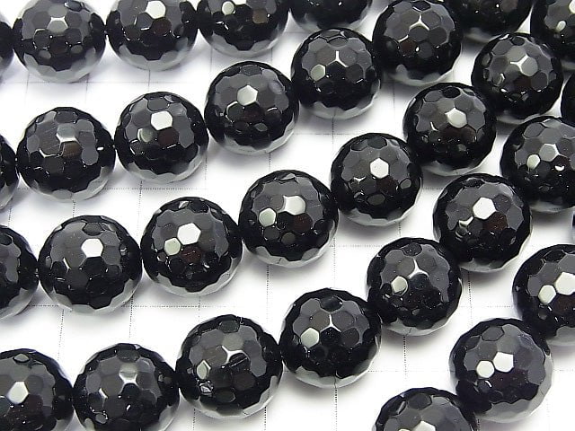 Onyx  128Faceted Round 14mm half or 1strand beads (aprx.15inch/36cm)