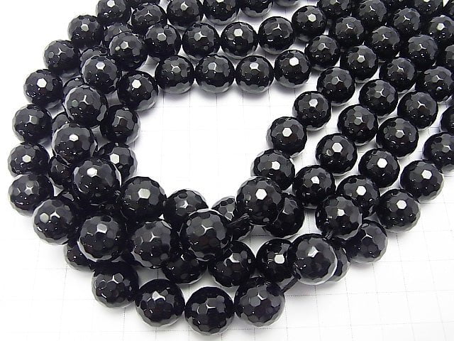 Onyx  128Faceted Round 14mm half or 1strand beads (aprx.15inch/36cm)