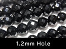 Sale! Onyx 64Faceted Round 6mm [1.2mm hole] 1strand beads (aprx.15inch/36cm)