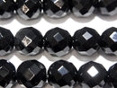 1strand $9.79! Onyx 64Faceted Round 10mm [2mm hole] 1strand beads (aprx.15inch / 36cm)