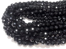 1strand $9.79! Onyx 64Faceted Round 10mm [2mm hole] 1strand beads (aprx.15inch / 36cm)