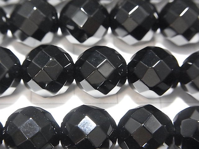 1strand $11.79! Onyx 64 Faceted Round 12 mm [2 mm hole] 1strand beads (aprx.15 inch / 37 cm)