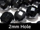 Faceted Round, Onyx Gemstone Beads