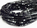Onyx  Cube 6x6x6mm half or 1strand beads (aprx.15inch/36cm)