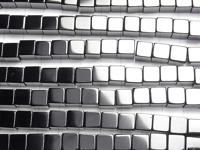 [Video] Onyx Cube 8x8x8mm half or 1strand beads (aprx.15inch/38cm)