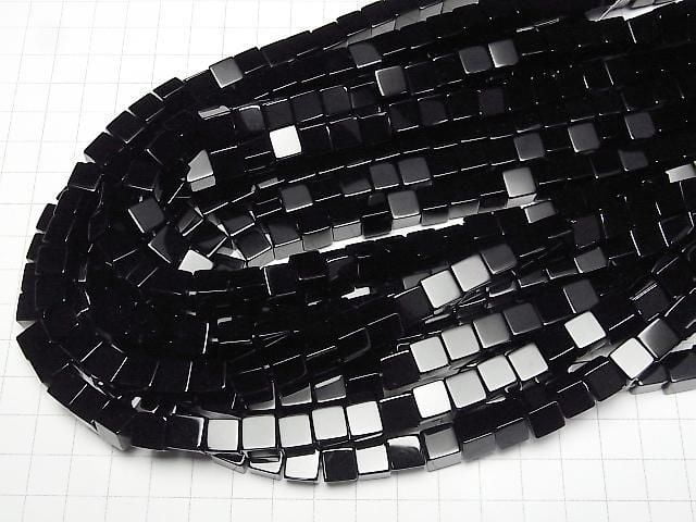 [Video] Onyx Cube 8x8x8mm half or 1strand beads (aprx.15inch/38cm)