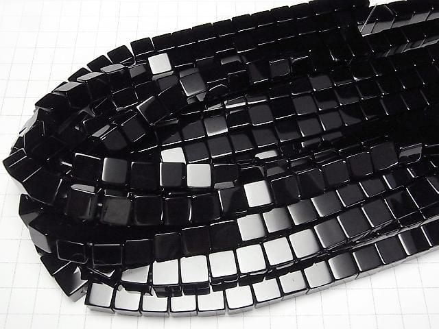 [Video] Onyx Cube 10x10x10mm half or 1strand beads (aprx.15inch/38cm)