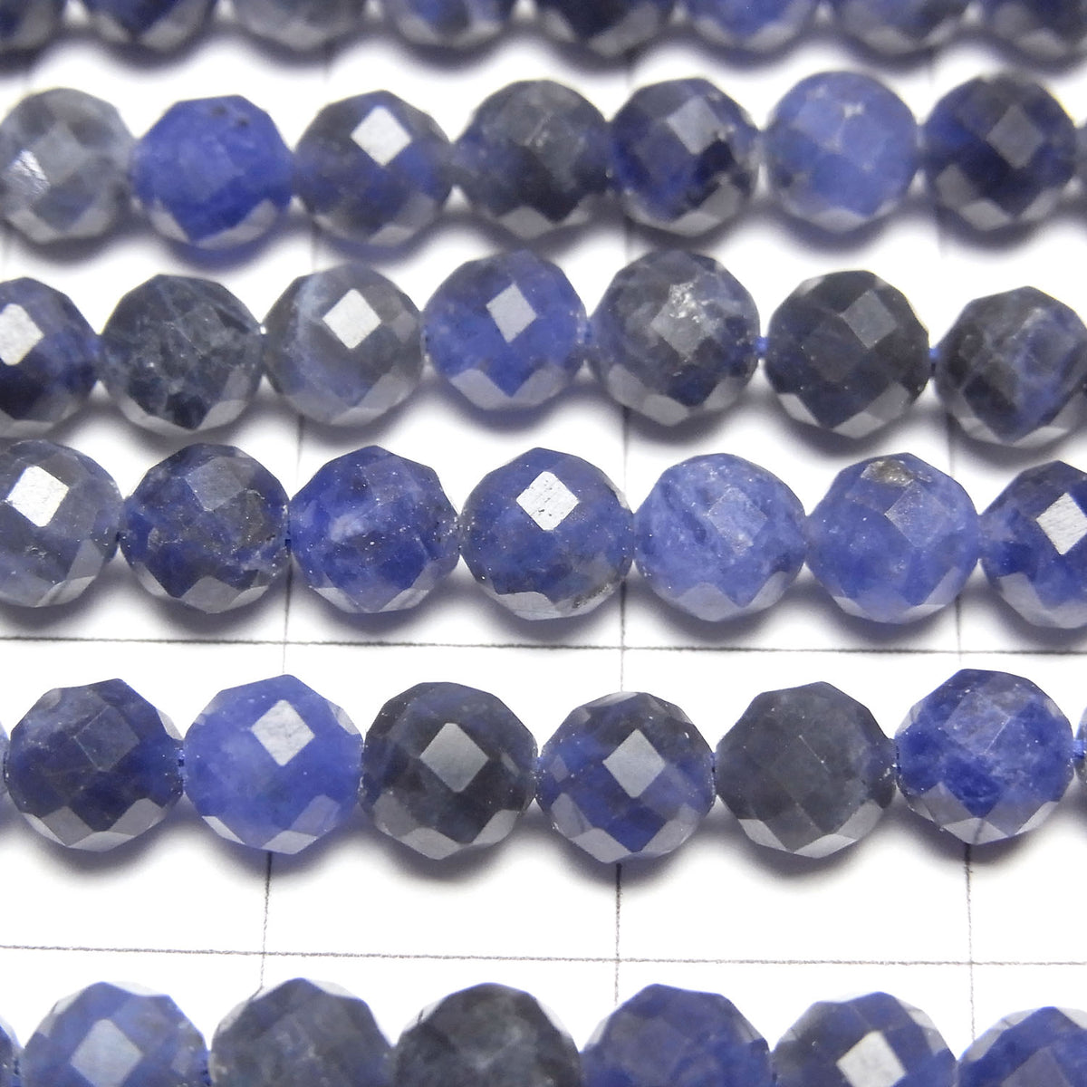 Haute qualité ! 1 fil 7,79 $ ! Sodalite AA++ Ronde facettée 5mm 1 fil perles (env. 15 pouces/36 cm)