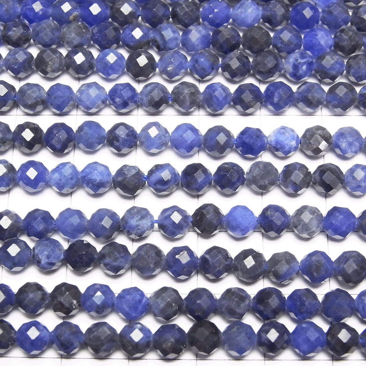 High Quality! Sodalite AA++ Faceted Round 5mm 1strand beads (aprx.15inch/36cm)