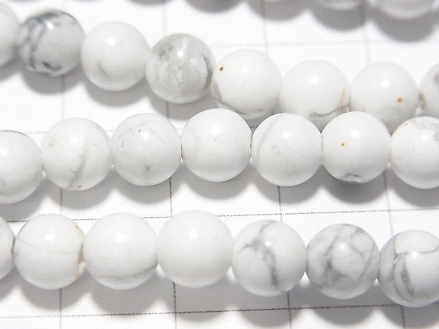 1strand $7.79! Howlite Magnesite Round 6mm [1.5mm hole] 1strand beads (aprx.15inch / 38cm)