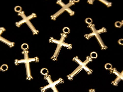 14KGF Charm 14x8mm Cross 1pc