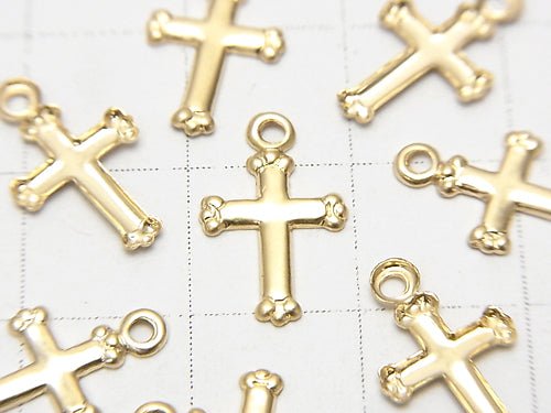 14KGF Charm 14x8mm Cross 1pc