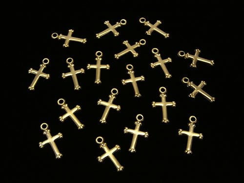 14KGF Charm 14x8mm Cross 1pc