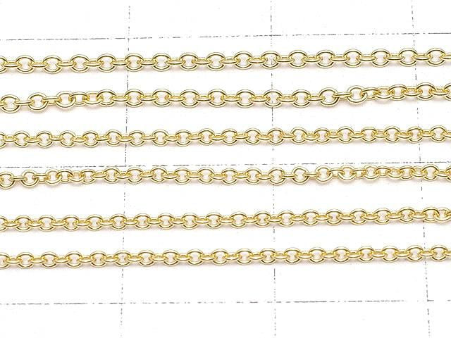 14KGF 圓形纜繩鍊 1.1mm [40cm][45cm][50cm] 項鍊 1條