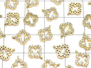 Metal Parts Charm 10 x 8 mm Flower Gold Color (with CZ) 1 pc $1.79