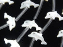High Quality Mother of Pearl MOP AAA White Dolphin Shape Half or 1strand (Approx 18pcs)