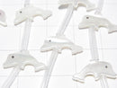 High Quality Mother of Pearl MOP AAA White Dolphin Shape Half or 1strand (Approx 18pcs)