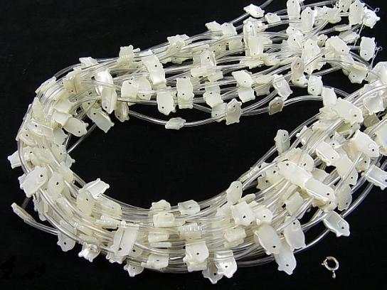 [Video] 1strand $8.79! High Quality Mother of Pearl MOP AAA Pork Shape White 1strand (Approx 14pcs)