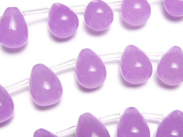 Purple color Jade Drop 12x9x9mm half or 1strand beads (aprx.15inch/38cm)