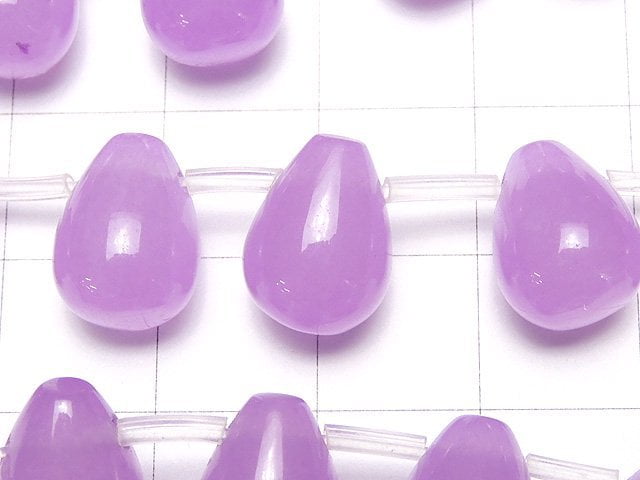 Purple color Jade Drop 12x9x9mm half or 1strand beads (aprx.15inch/38cm)