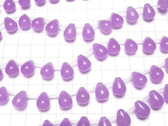 Purple color Jade Drop 12x9x9mm half or 1strand beads (aprx.15inch/38cm)