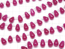 Wine Red Jade Drop 10x7x7mm half or 1strand beads (aprx.15inch/38cm)