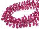Wine Red Jade Drop 10x7x7mm half or 1strand beads (aprx.15inch/38cm)
