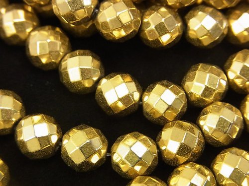 Faceted Round, Hematite Gemstone Beads