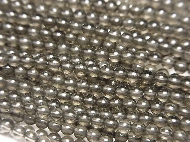 Smoky Quartz  Round 2mm 1strand beads (aprx.15inch/37cm)