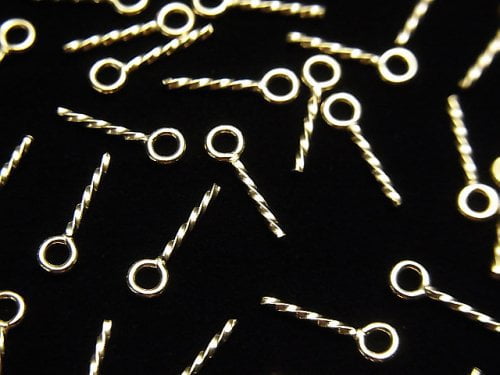 14KGF Screw Eye Pin Twist 5pcs