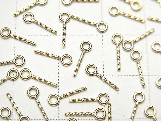 14KGF Screw Eye Pin Twist 5pcs