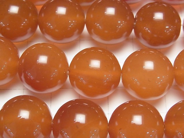 [Video]Carnelian AAA Round 18mm half or 1strand beads (aprx.15inch/36cm)