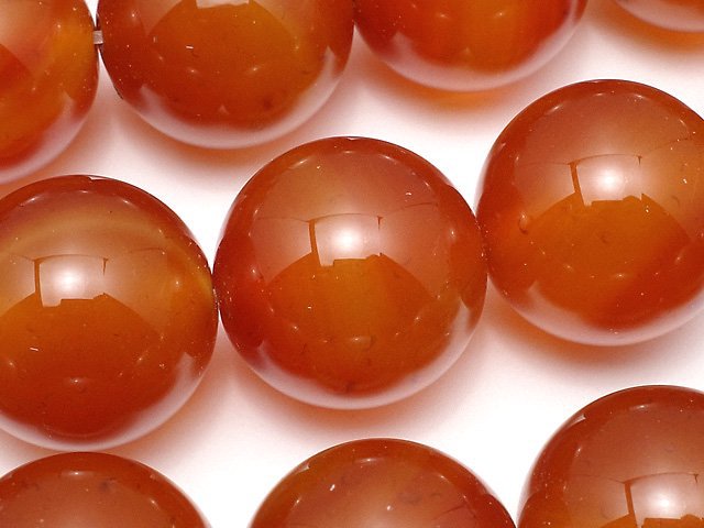 Carnelian AAA Round 20mm 1/4 or 1strand beads (aprx.15inch/36cm)