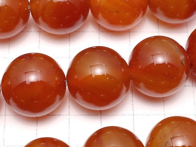 Carnelian AAA Round 20mm 1/4 or 1strand beads (aprx.15inch/36cm)