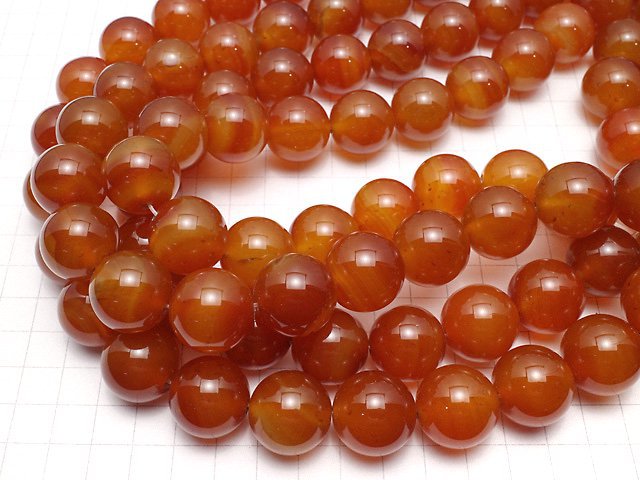 Carnelian AAA Round 20mm 1/4 or 1strand beads (aprx.15inch/36cm)