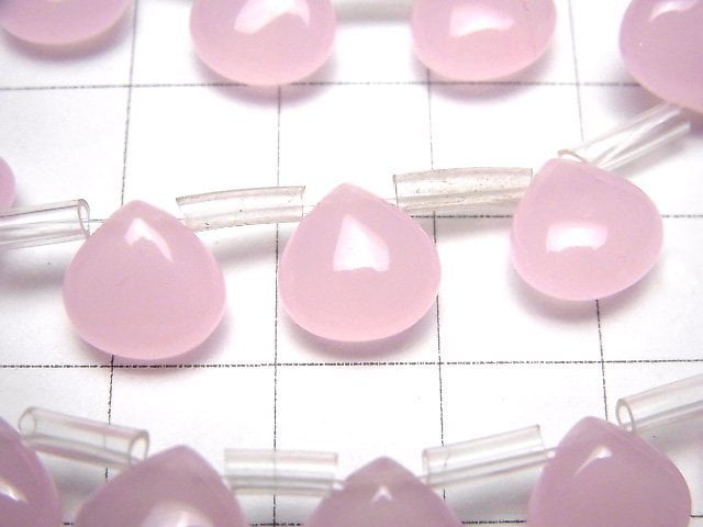 [Video] Light Pink Jade Chestnut 10x10x5mm 1strand beads (aprx.15inch / 38cm)