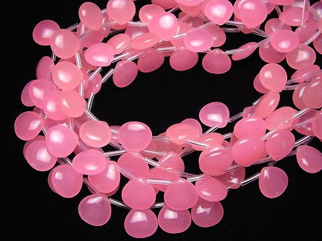 [Video]Pink Jade Chestnut 15x15x6mm 1strand beads (aprx.15inch/36cm)