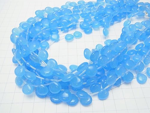 Blue Jade Chestnut 10x10x5mm 1strand beads (aprx.15inch/38cm)