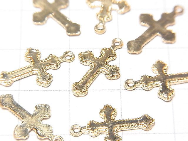 [Video] 14KGF Charm 16 x 9 mm Cross 1 pc