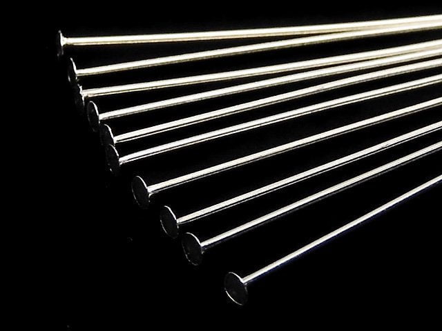 Silver925  Head Pin [0.5x20][0.5x25][0.5x30][0.5x40][0.5x50] No coating  10pcs