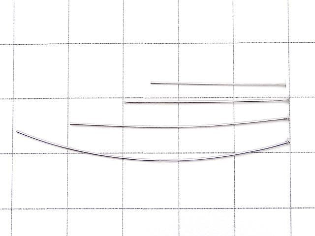 Silver925  Head Pin [0.5x20][0.5x25][0.5x30][0.5x40][0.5x50] Rhodium Plated  10pcs