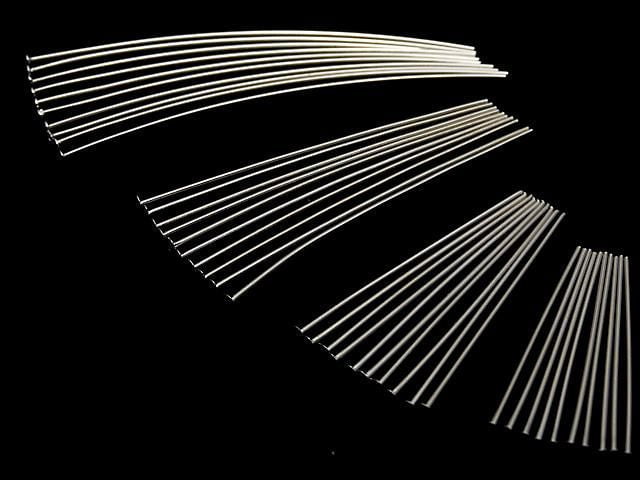Silver925  Head Pin [0.5x20][0.5x25][0.5x30][0.5x40][0.5x50] Rhodium Plated  10pcs