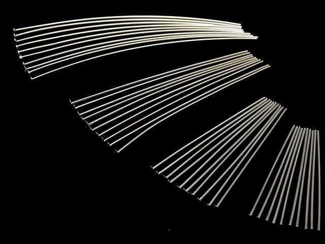 Silver925  Head Pin [0.5x20][0.5x25][0.5x30][0.5x40][0.5x50] Rhodium Plated  10pcs