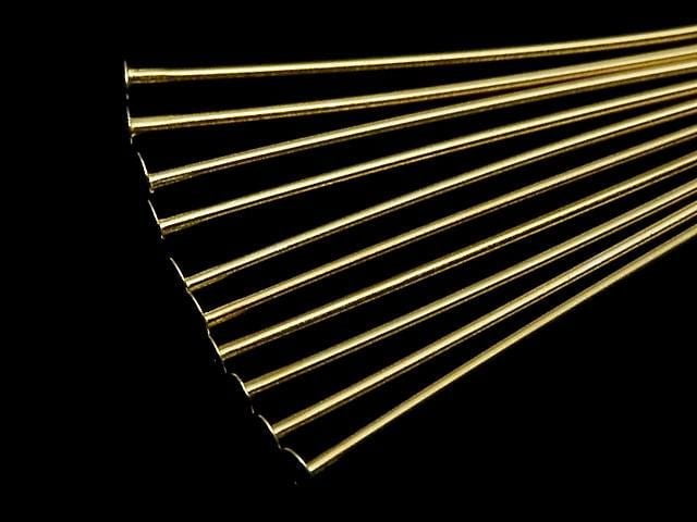 Silver925  Head Pin [0.5x20][0.5x25][0.5x30][0.5x40][0.5x50] 18KGP 10pcs