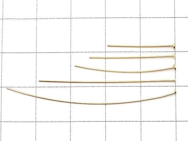 Silver925  Head Pin [0.5x20][0.5x25][0.5x30][0.5x40][0.5x50] 18KGP 10pcs