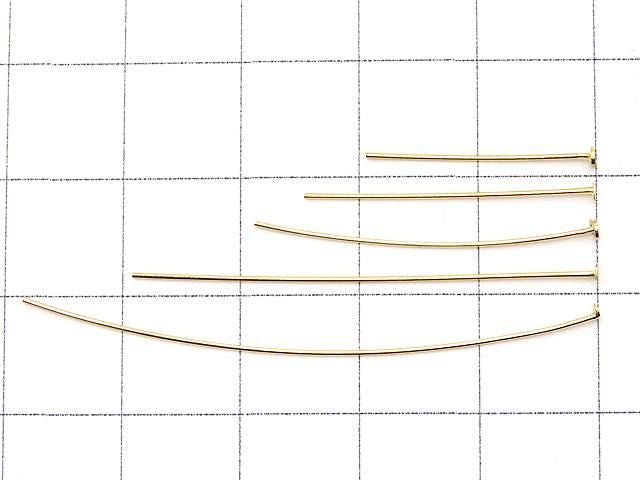 Silver925  Head Pin [0.5x20][0.5x25][0.5x30][0.5x40][0.5x50] 18KGP 10pcs
